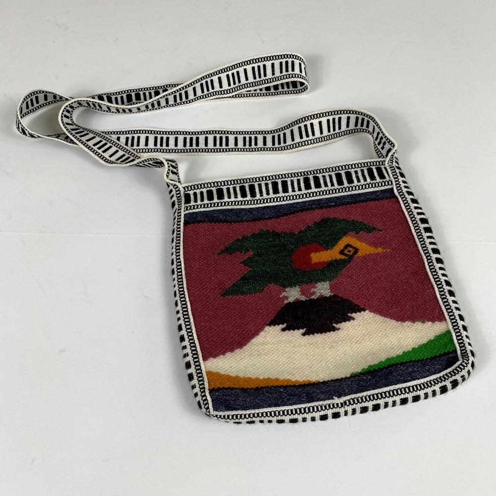 Wool Drawstring Mini Crossbody Bag - image 2